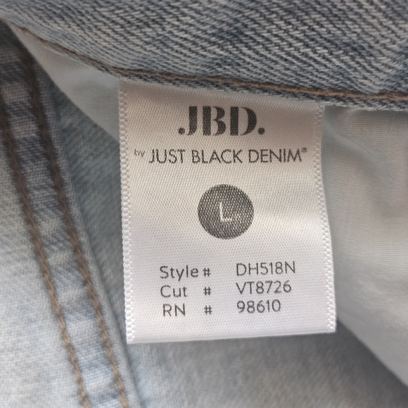 JBD High-Rise Light Wash Denim Shorts in Women's L - Picture 9 of 16